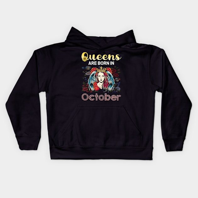 Queen Fire October Kids Hoodie by symptomovertake